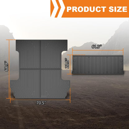 G-PLUS TPE Floor Mats Fit Chevy Silverado 2019-2026 3rd Row Truck Accessories Cargo Liners All Weather Protection 2PCS Black Alfombras para Carro