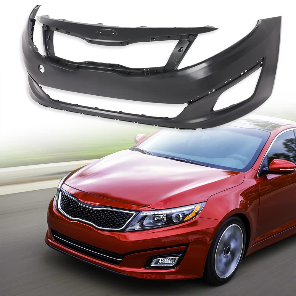 G-PLUS Front Bumper Cover Fascia Compatible with Kia Optima EX LX SXL SX Limited 2014 2015, KI1000169 865112T500, Primed Black