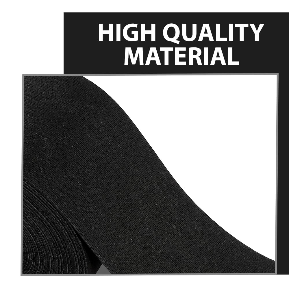 G-PLUS 12" x 100ft Ribbed Bunk Carpet Marine Boat Trailer Runners Outdoor Fit for Boat Trailer Runners Black