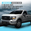 G-PLUS Out-Channel Mount Ventvisor Window Deflectors Compatible with Ford F150 2015-2026; Fit Ford F250/ F350/ F450 Super Duty Standard Cab Only 2017-2026 2 PCS Smoky