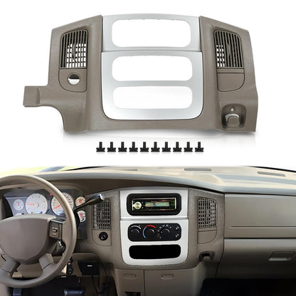 G-PLUS Center Dash Trim Bezel Radio Surround Panel Compatible with Dodge Ram 1500 2002-2005/Fits Dodge Ram 2500 3500 2003-2005 Beige