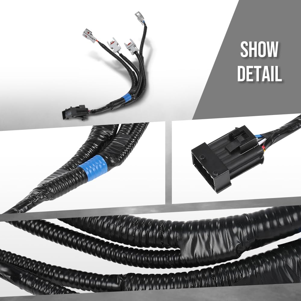 G-PLUS Injector Wiring Harness Compatible with Hyundai Terracan 2000-2025 338104X600, 33810 4X600 Black