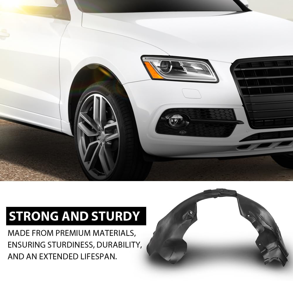 G-PLUS Front Right Fender Liner Inner Assembly, Compatible with Audi Q5 2009-2017/ SQ5 2014-2017, Passenger Side, 8R0821172F, 8R0821172K