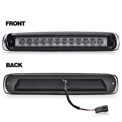 G-PLUS LED 3rd Brake Light Compatible with Chevy Silverado & GMC Sierra 1999-2006/Fit 2007 Silverado & Sierra Classic Brake Lamp Tail Light Assembly Smoky Lens Chrome Housing