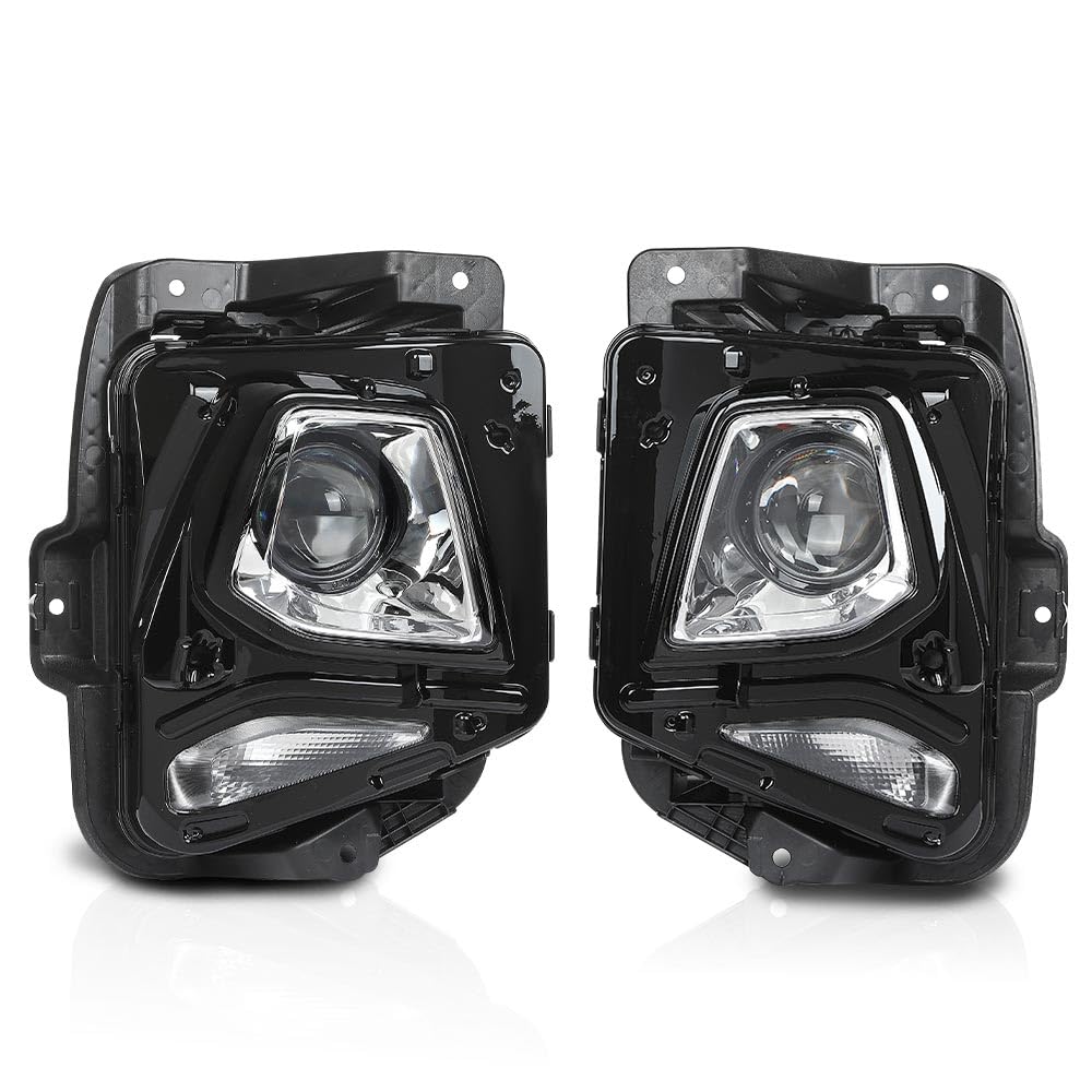 G-PLUS HID/Xenon Projector Headlights Left+Right Without Ballast & D3S Bulb Compatible with Chevy Blazer 2019-2021 Fit Models with Factory HID/Xenon Clear Lens Chrome Housing Only GM2502492, GM2503492