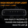 G-PLUS LED Third 3rd Brake Cargo Light Assembly Compatible with Jeep Cherokee 1997 1998 1999 2000 2001 Rear Roof Center High Mount Stop Tail Light Replacement (Black Housing Smoke Lens)