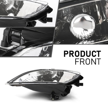 G-PLUS Front Bumper Fog Lights Compatible with Toyota Sienna 2006 2007 2008 2009 2010 Left & Right Clear Lens Chrome Housing 81220AE020, 81210AE020, TO2592122, TO2593122