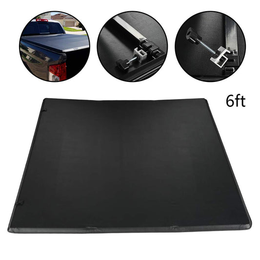 G-PLUS T3 Tri-Fold Soft Truck Tonneau Cover Replacement for 2005-2015 Toyota Tacoma Pickup | Double Cab 6Ft Short Bed | for Only Fleetside/Styleside Bed Models