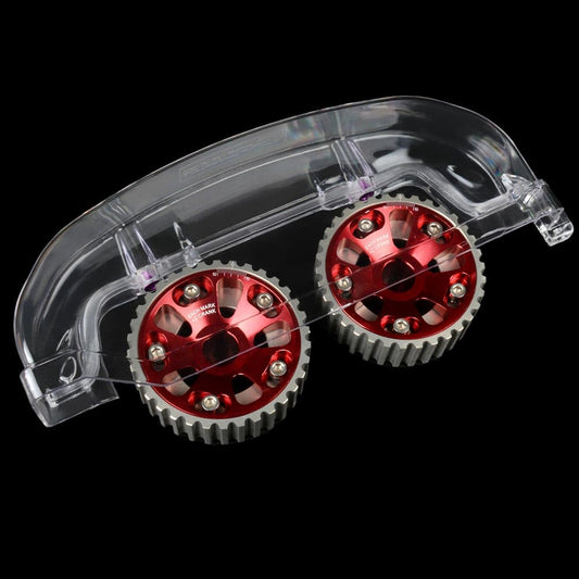 G-PLUS Clear Cam Gear Timing Belt Cover Compatible with Mitsubishi Eclipse 4G63 Turbo DSM 1G EVO 1 2 3