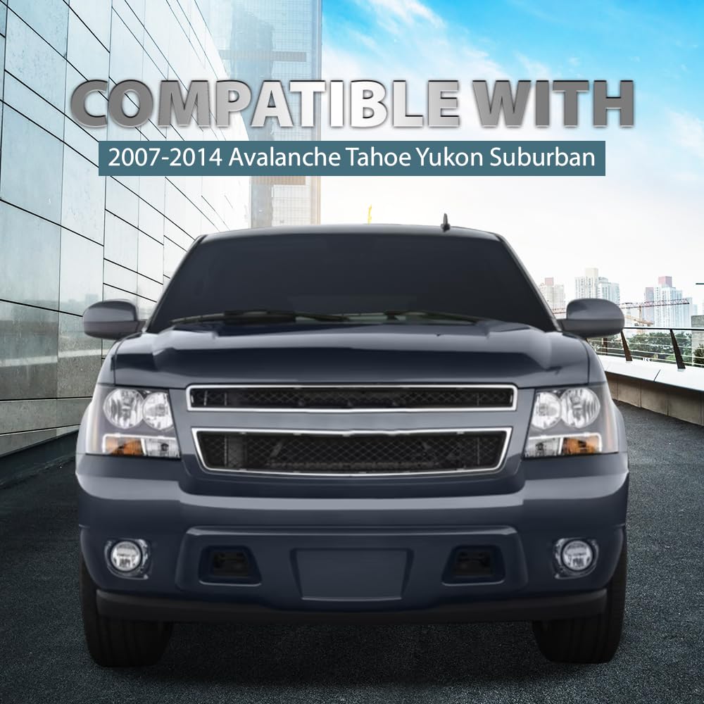 G-PLUS TPE Dash Board Dash Cover Compatible with 2007-2014 Chevy Tahoe Suburban Yukon Avalanche/GMC Sierra 1500 2500 HD 3500 HD Yukon Gray