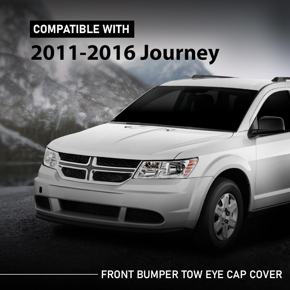 G-PLUS Front Bumper Tow Cap Compatible with Dodge Journey 2011-2016 Black 1TX87TZZAB
