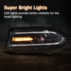 G-PLUS Headlight Fit for Dodge Charger 2015-2021, Left Bumper Headlamps,Clear Lens Black Housing Amber Reflector, CH2503270,faros delanteros