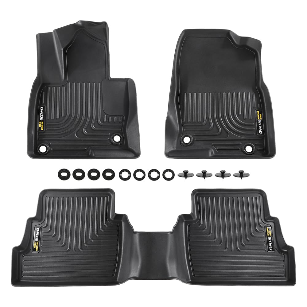 G-PLUS TPE Cargo Liners Compatible with Mazda CX-5 2017-2024 3PCS Floor Liners All Weather Full Cover Protection Black Front & 2nd Row Interior Accessories