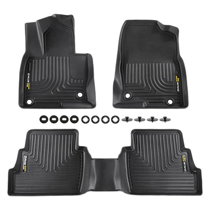G-PLUS TPE Cargo Liners Compatible with Mazda CX-5 2017-2024 3PCS Floor Liners All Weather Full Cover Protection Black Front & 2nd Row Interior Accessories