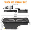G-PLUS Lockable Storage Boxes Case Truck Bed Tool Box Driver & Passenger Side Pair Compatible with Ford F150 2015-2020 Black