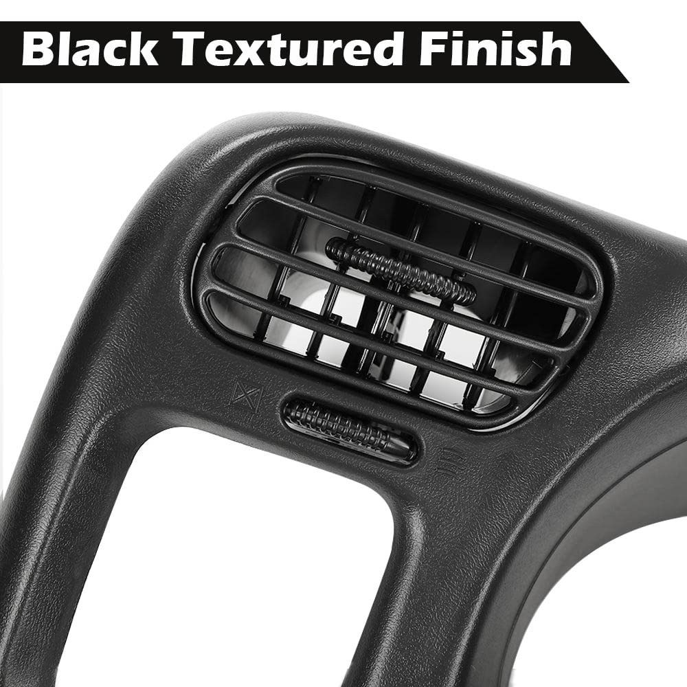 G-PLUS Dash Radio Trim Bezel Cover Single Din Compatible with 1998-2004 Chevy Blazer S10/GMC Jimmy Sonoma Dashboard Radio Panel (Black ABS Plastic)