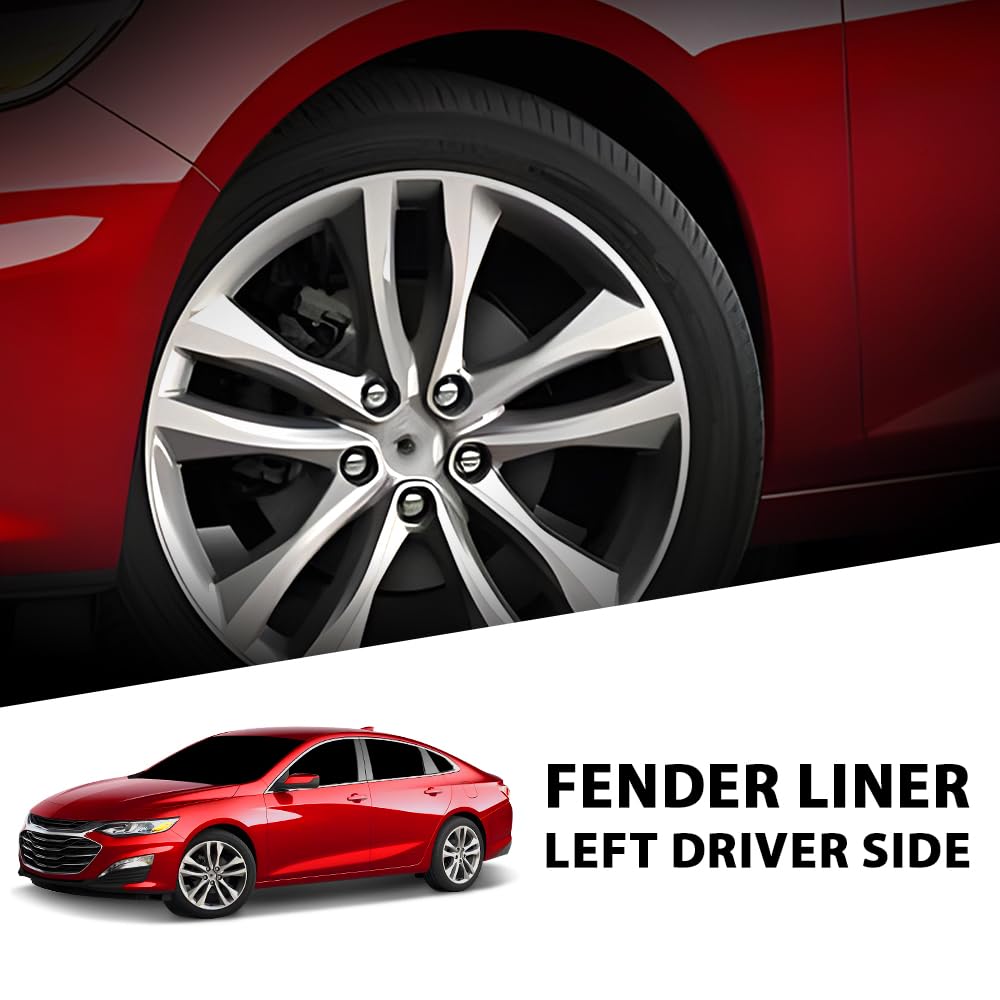 G-PLUS Front Fender Liner Left Driver Side Compatible with Chevy Malibu L 2019-2021/Fit Chevy Malibu Premier 2019-2022/Fit Chevy Malibu (submodel: LS, LT, RS) 2019-2023 84506561 GM1248301
