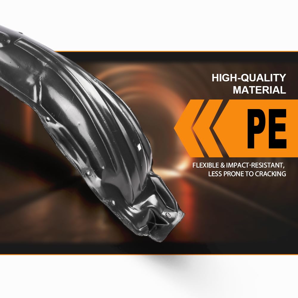 G-PLUS Front Left & Right Fender Liner Set Compatible with Toyota Corolla (submodel: Base, CE, LE, S, XLE, XRS) 2009-2010 | OE Replacement TO1248149/TO1249149 | Impact Resistant Black