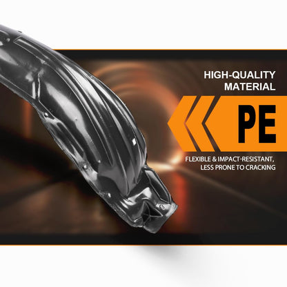 G-PLUS Front Left & Right Fender Liner Set Compatible with Toyota Corolla (submodel: Base, CE, LE, S, XLE, XRS) 2009-2010 | OE Replacement TO1248149/TO1249149 | Impact Resistant Black