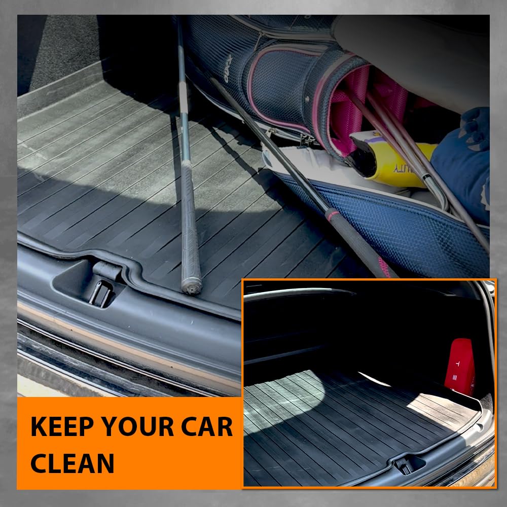 G-PLUS Floor Mats & Cargo Liner FLOOR MATS | FIT TESLA MODEL 3 Highland 2024 2025 Floor Liners TPE All Weather Custom Fit Floor Cargo Liners Trunk Mats Accessories Front & Rear Cargo Mat Full Set,6PCS Black