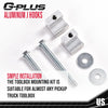 G-PLUS Truck Tool Box Mounting Kit Compatible with Tool Box Mount J Hook Toolbox Pickup Tiedown Silver