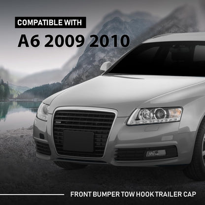 G-PLUS Front Bumper Tow Hook Cover, Compatible with Audi A6 3.0L 4.2L 2009 2010, 4F0807441F, Black