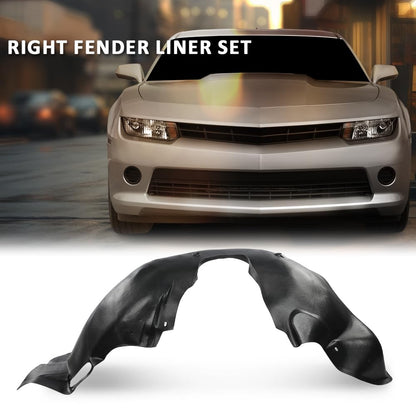G-PLUS Fender Liner Front Right Compatible with Chevy Camaro 2014-2015 Black 1Pc 22829468, GM1249251