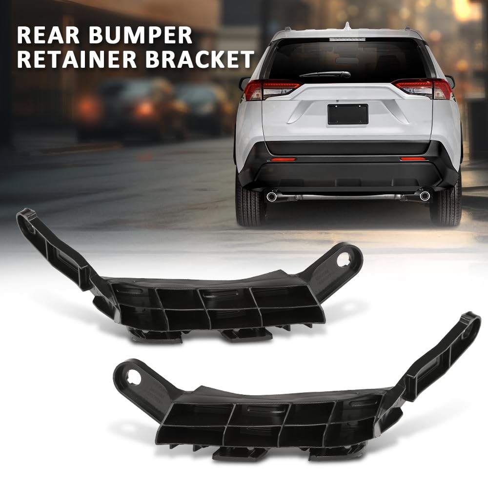 G-PLUS Rear Bumper Face Bar Support Retainer Bracket Compatible with Toyota RAV4 2019-2023,Not Fit Models with Running Boards or Flare Fender Cladding,Only Fit Models with Ground Effects 525620R070