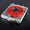3 Row Replacement For Honda Civic EK EG B16A B18C DOHC 1992-2000 Aluminum Racing Cooling Radiator Stop Leak With 12" Red Radiator Cooling Fan