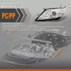G-PLUS Headlight Assembly Front Headlamp Left Side Compatible with Toyota Camry 2007-2009 TO2502200, 20-6758-80, 20-6758-80-9, 206758801 OEM Fit Standard White
