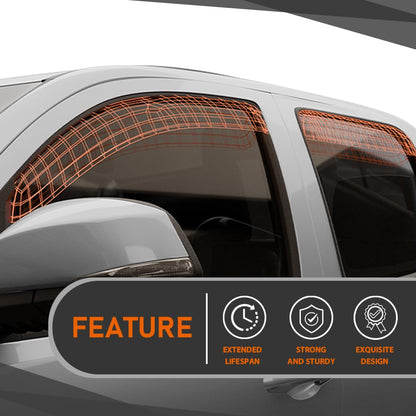 G-PLUS Out-Channel Window Vent Visor Deflectors Tape-On Side Rain Guards Compatible with Honda Accord 2018-2022 Impact-Resistant PMMA 6 PCS Smoky