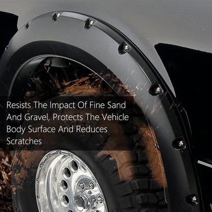 G-PLUS Fender Flares Compatible with Dodge Dakota Crew Cab Pickup 2005-2011 Wheel Opening Molding Arch Trim 4PCS Black