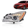 G-PLUS Halogen Headlight Left Side w/Bulbs Compatible with Buick Regal 2014 2015 2016 2017 Clear Lens Chrome Housing GM2502413, 13409902 Bumper Headlamps,faros delanteros