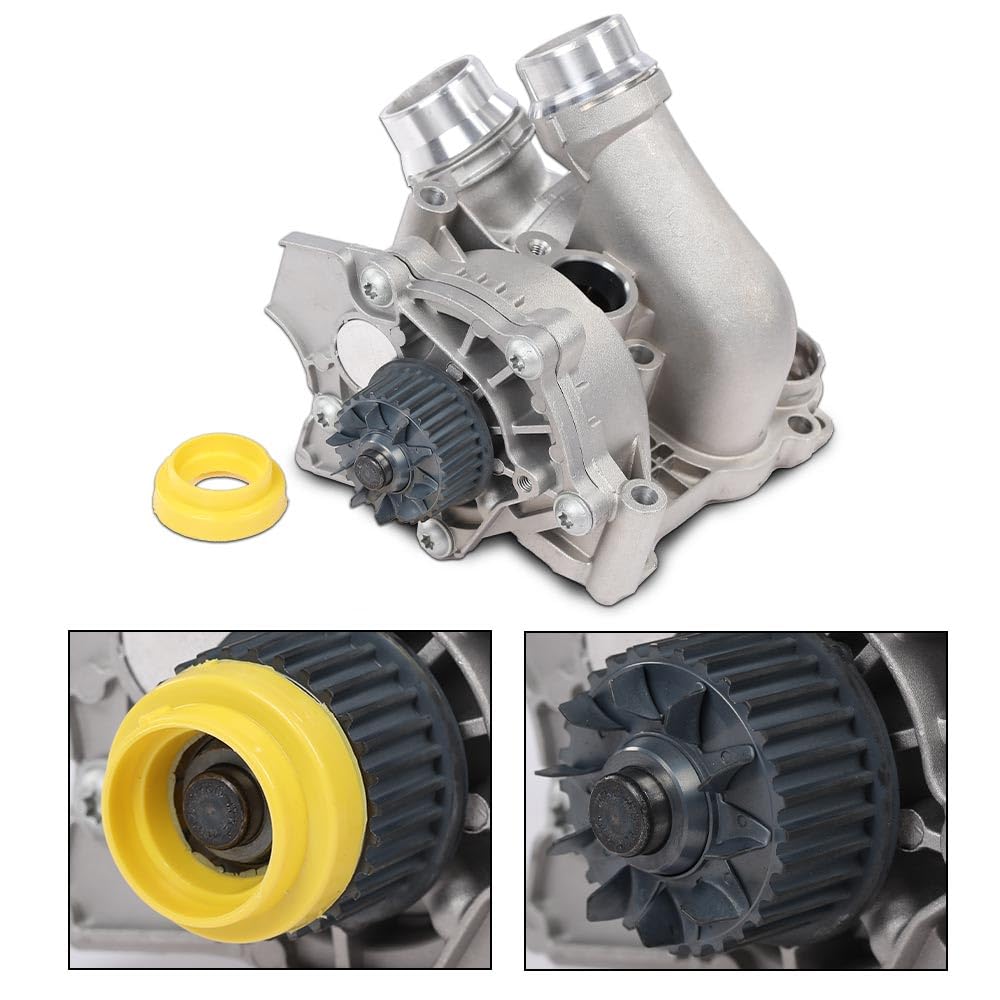 G-PLUS Water Pump Assembly Compatible with VW Bettle EOS CC Passat Jetta/Audi A3 A4 A6 TT 2.0T TSI 06H121026T, 06H121026, 06H121026AB, 06H121026AF, 06H121026BA, 06H121026BP, 06H121026CF