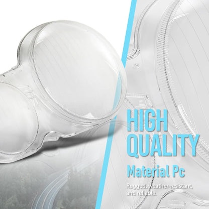 G-PLUS Headlight Lens Cover Compatible with Benz E Class W210 1996-2002 A2108205061, A2108204961 Left & Right Pair Front Headlamp Lens Cover Clear
