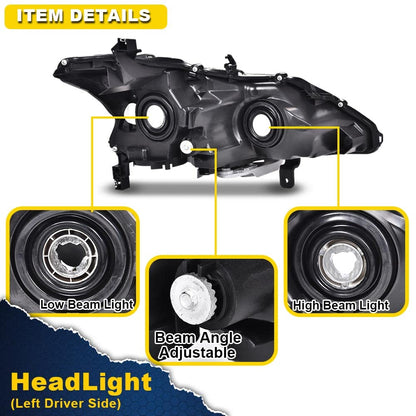 G-PLUS Headlights Compatible With 2013 2014 2015 Nissan Altima 4-Door Sedan Factory Style Automotive Halogen Model Headlamps,Black Driver Side(Left),faros delanteros