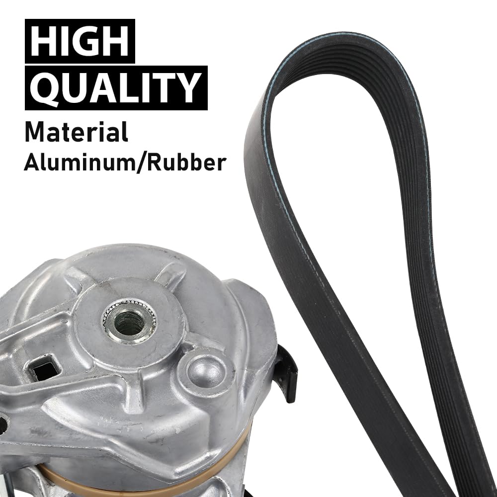 G-PLUS Engine Drive Belt & Tensioner Compatible with Toyota Tundra 5.7L 2007-2017 166200S012 & 9091602759