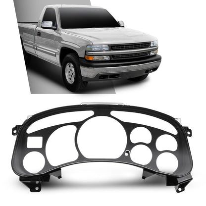 G-PLUS Instrument Cluster Lens Cover Compatible with Chevy Tahoe Silverado 1500 GMC Yukon Sierra 1999 2000 2001 2002 16227347 Black