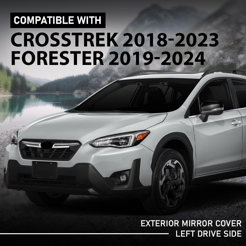 G-PLUS Exterior Mirror Cover Driver Side Compatible with Subaru Crosstrek 2018-2023,Fit Subaru Forester 2019-2023 91059FL030