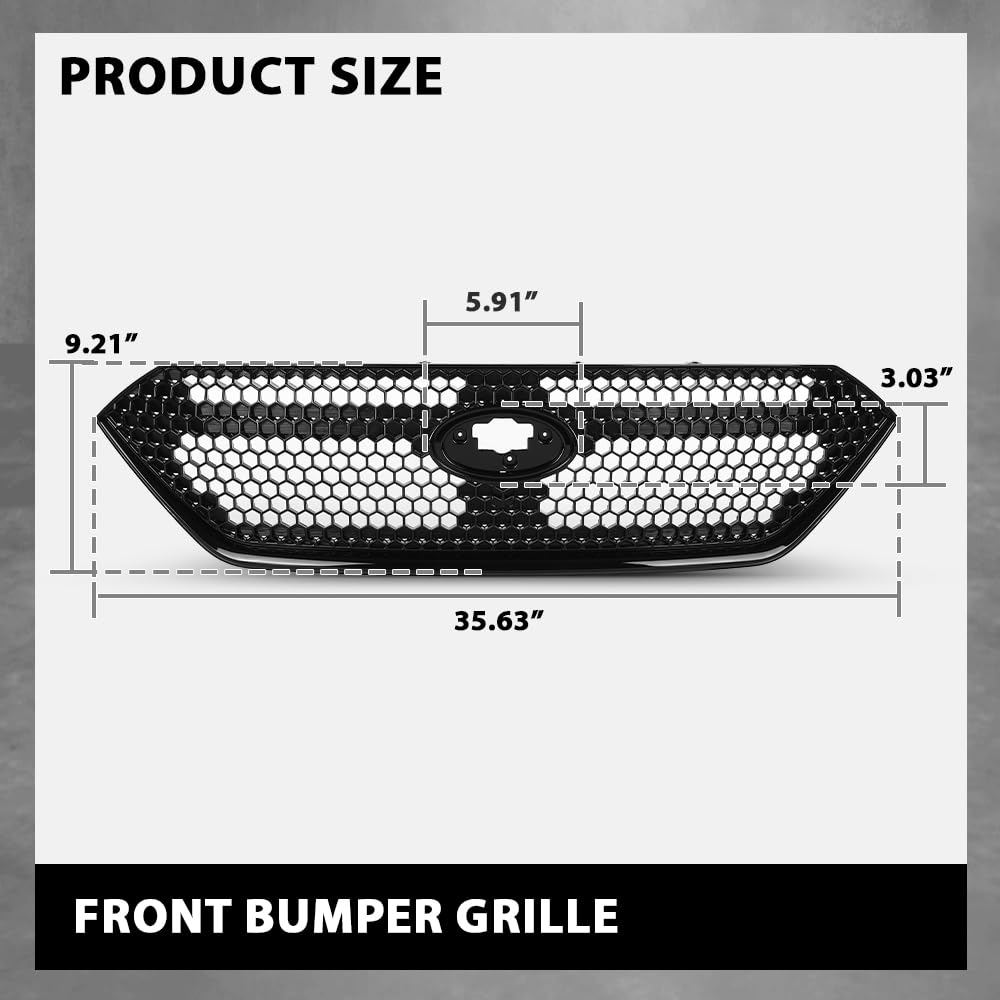 G-PLUS Front Bumper Grille Assembly Compatible with Subaru WRX 2022-2023 Sti Style J1010VC120