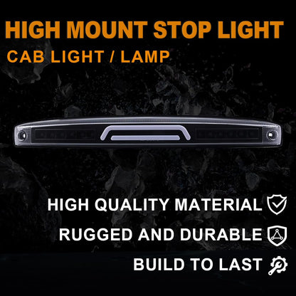G-PLUS 3D LED Bar Rear Center Tailgate Lamp Brake Light Compatible with Dodge 2003-2006 Ram 2500 3500 Truck