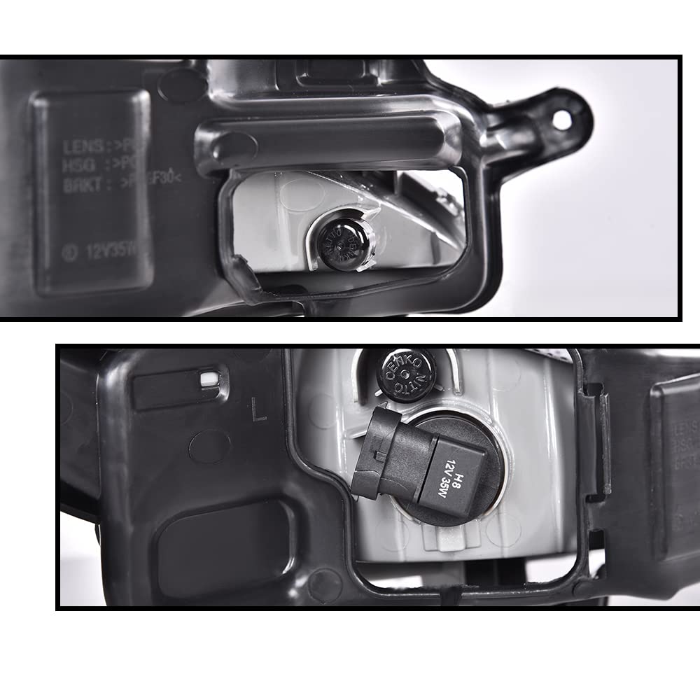 G-PLUS Front Bumper Fog Lights, Front Right Left Bumper Fog Lamp & Bezels 2pcs Compatible with 2011 2012 2013 Kia Optima 922012T010 922022T010 865512T000 865522T000
