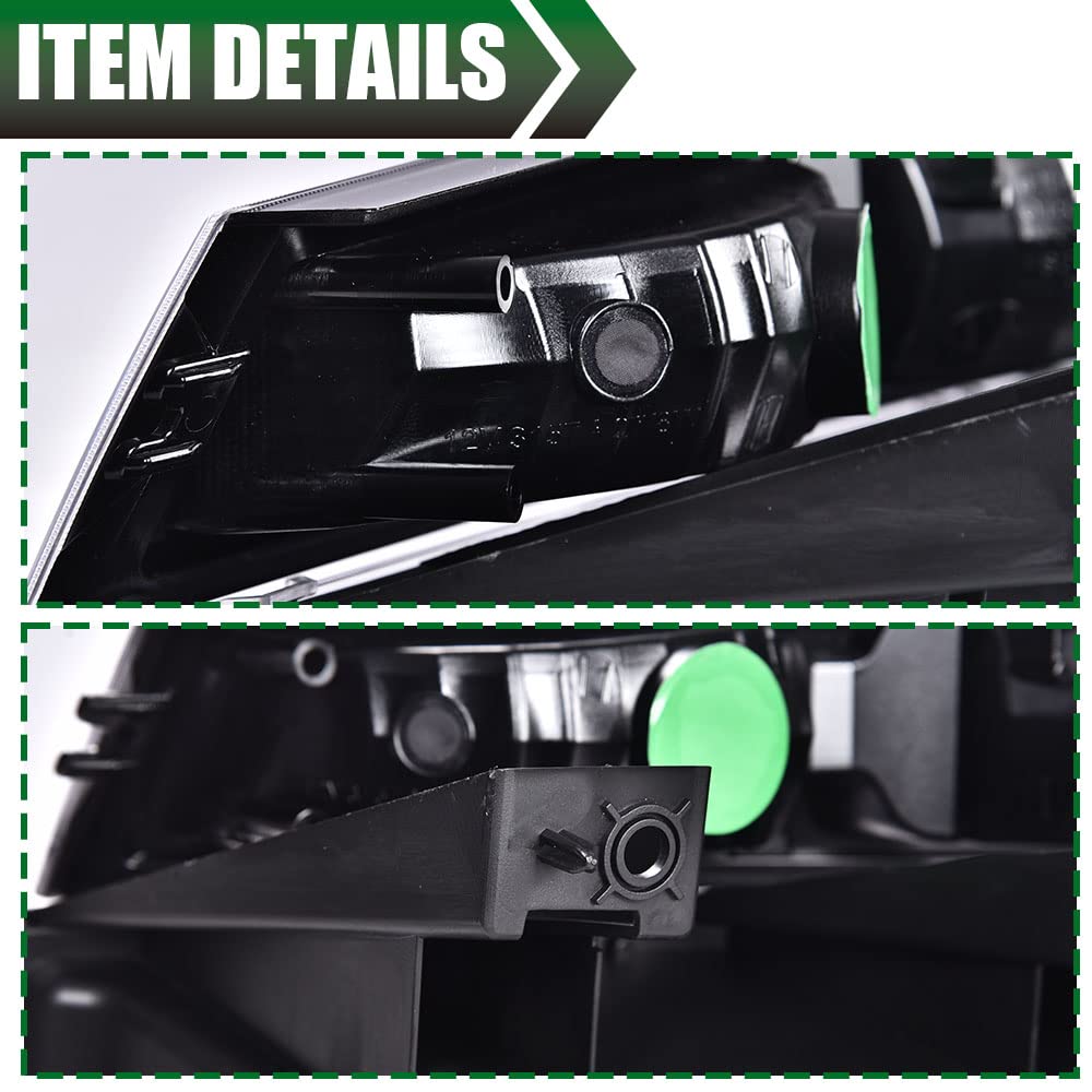 G-PLUS Headlights Fit Chevy Colorado/GMC Canyon 2004-2012,Fit Isuzu i-280 i-350 2006/i-290 i-370 2007-2008 Headlamps Clear Lens Chrome Housing Clear Reflector,faros delanteros Assembly