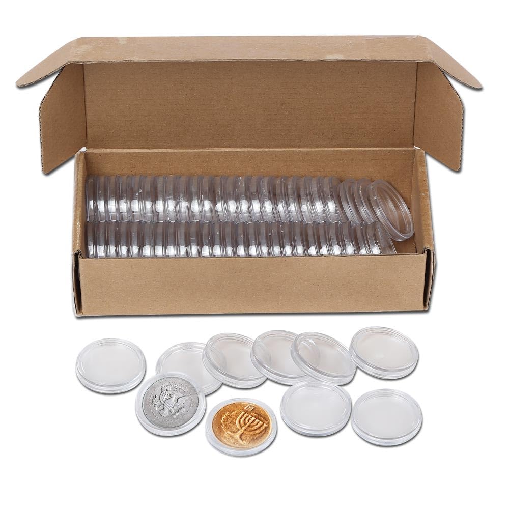 G-PLUS 30.6mm Coin Holders Capsule Fit for JFK Half Dollar w/Box Direct Fit Airtight 50