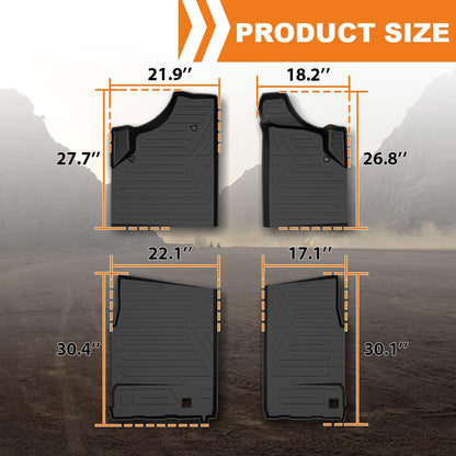 G-PLUS TPE Front Floor Mat Pad Liner Fit Can-Am Defender MAX HD7 HD8 HD9 HD10 2016-2025 1st Row Truck Accessories Cargo Liners All Weather Protection 4PCS Black Alfombras para Carro