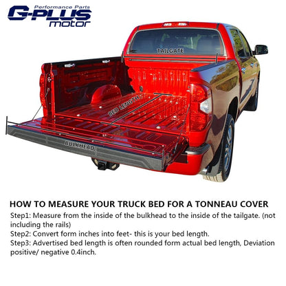 G-PLUS Hard Tri-Fold Truck Tonneau Bed Cover Folding Compatible with 1988-2007 Chevy Silverado/GMC Sierra (Excl. 2007 New Body Style)(07 Classic Body) 8' Long Bed (96")