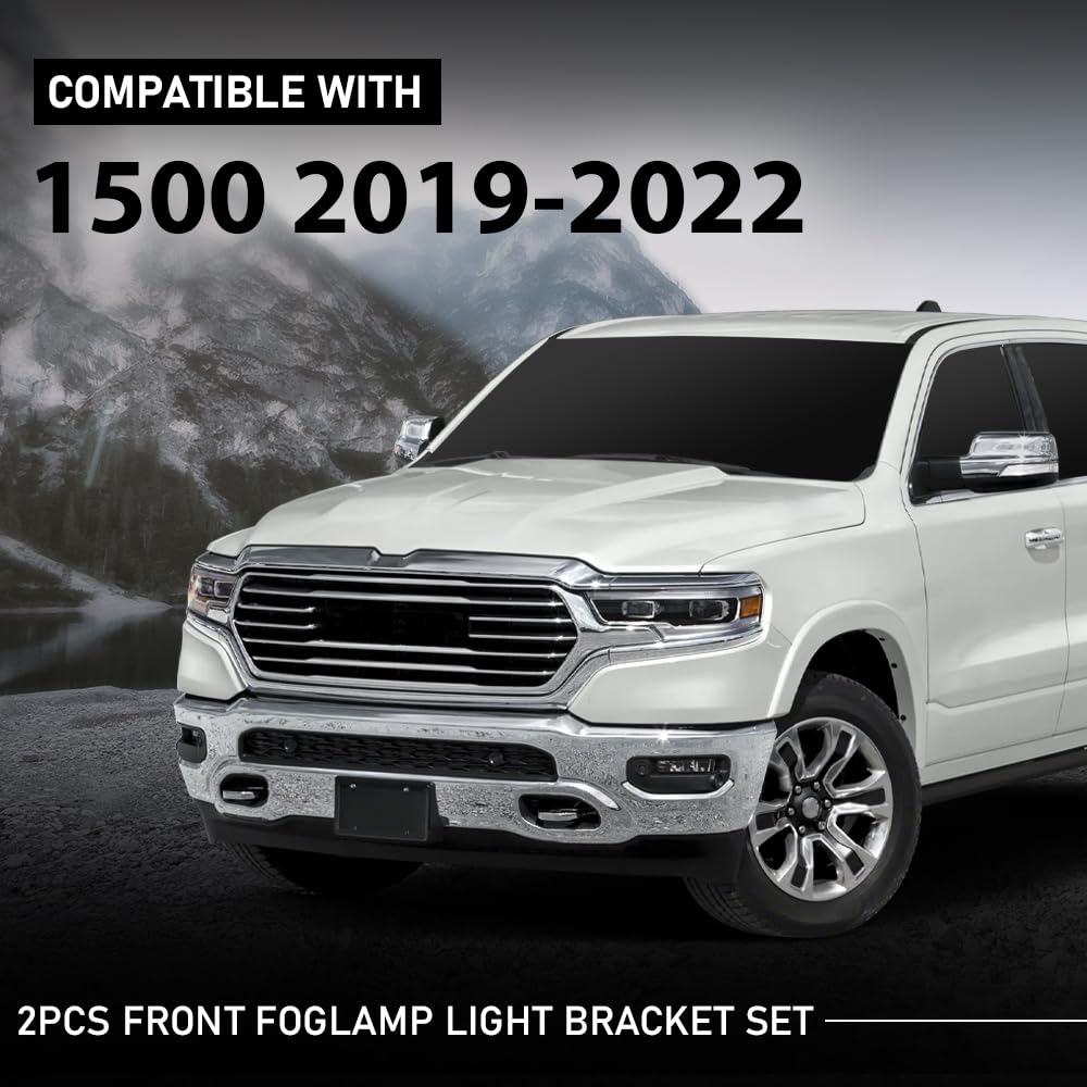 G-PLUS Fog Light Lamp Bracket Front Left & Right Compatible with Dodge Ram 1500 2019-2022 68403986AB