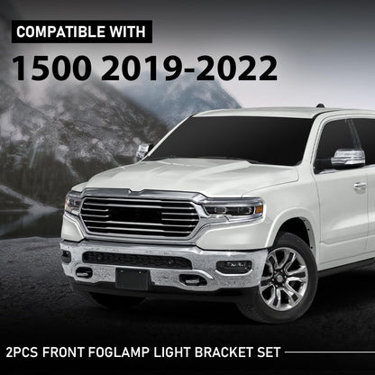 G-PLUS Fog Light Lamp Bracket Front Left & Right Compatible with Dodge Ram 1500 2019-2022 68403986AB