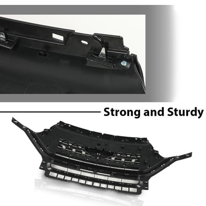 G-PLUS Front Bumper Upper Grille Radiator Compatible with Ford Explorer 2020 2021 2022 Chrome Plastic