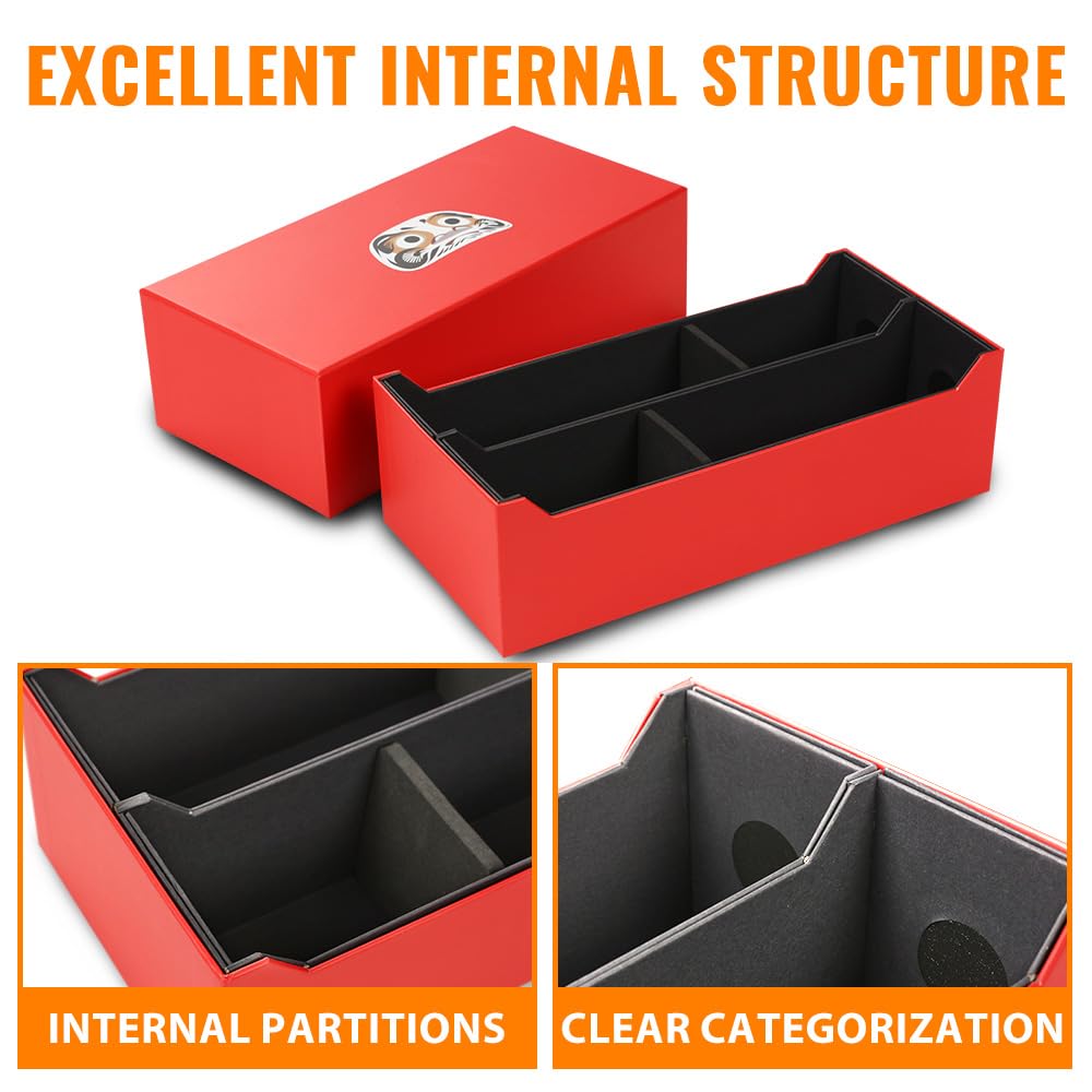 G-PLUS Coin Slabs Storage Box INTERCEPT Shield for 50 Certified Coins Holders (Red)